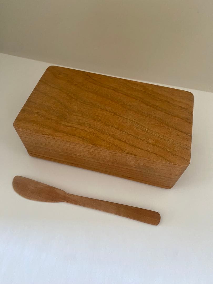 三谷龍二　バターケース　山桜　バターナイフ付き