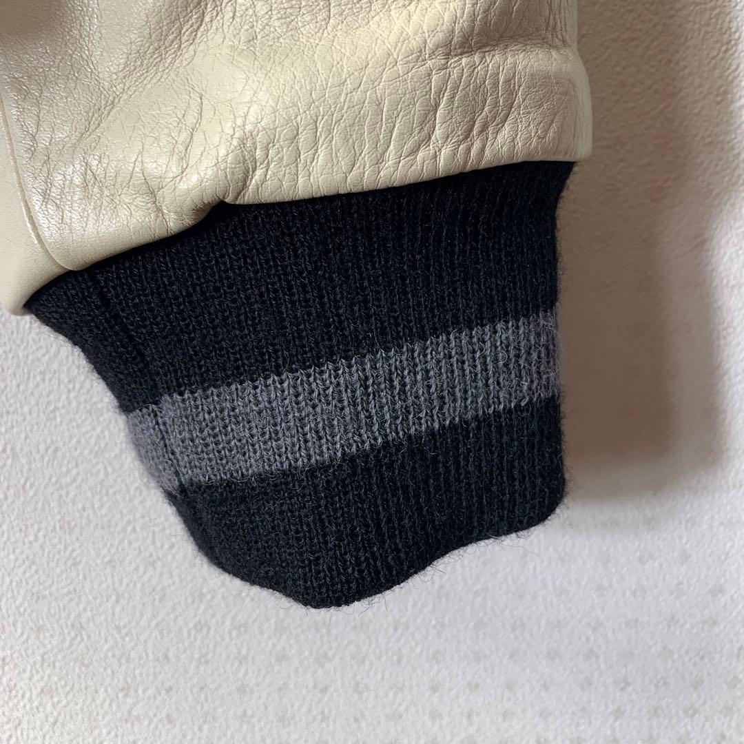 WACKOMARIA バーシティジャケット 袖レザー 刺繍 日本製 スタジャン
