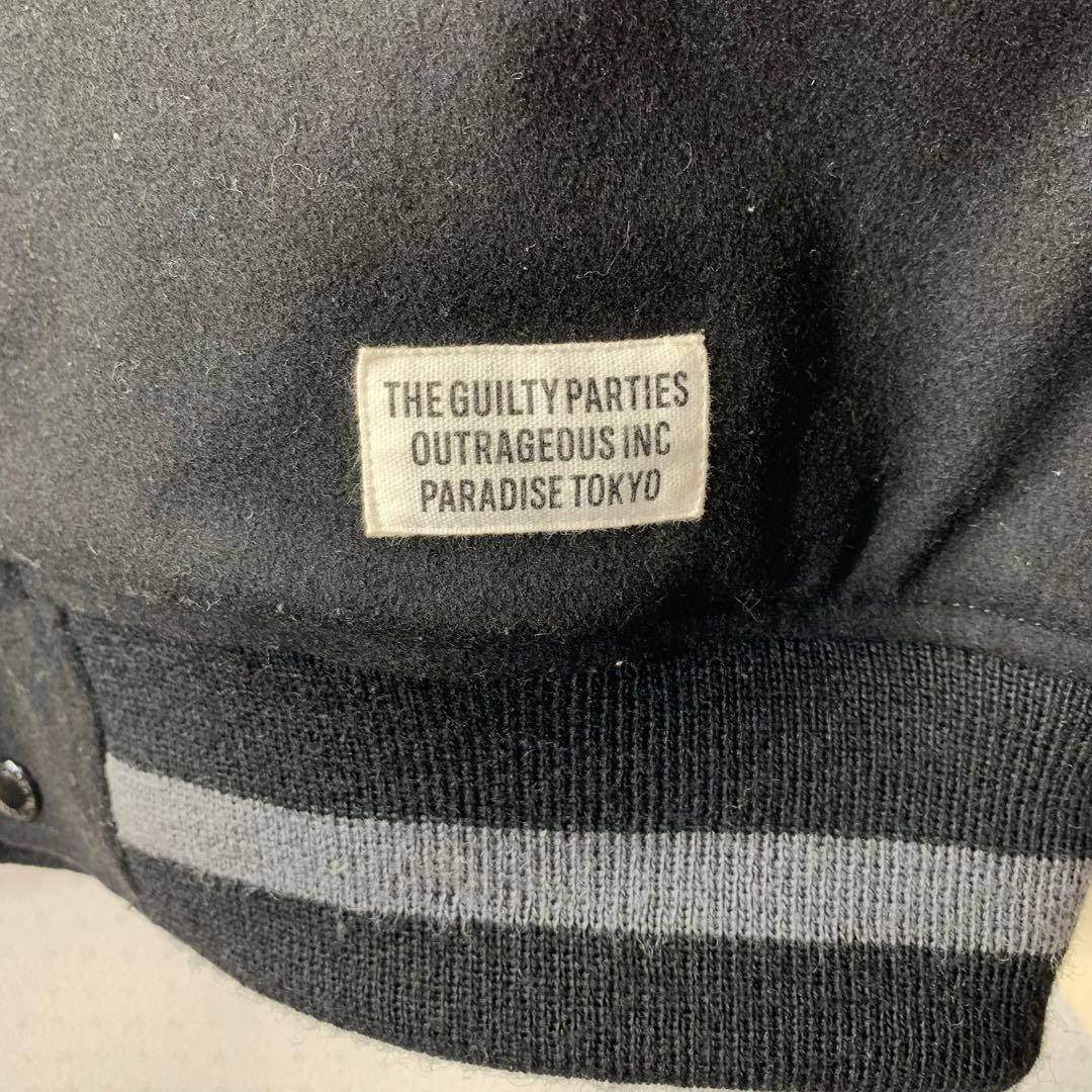 WACKOMARIA バーシティジャケット 袖レザー 刺繍 日本製 スタジャン