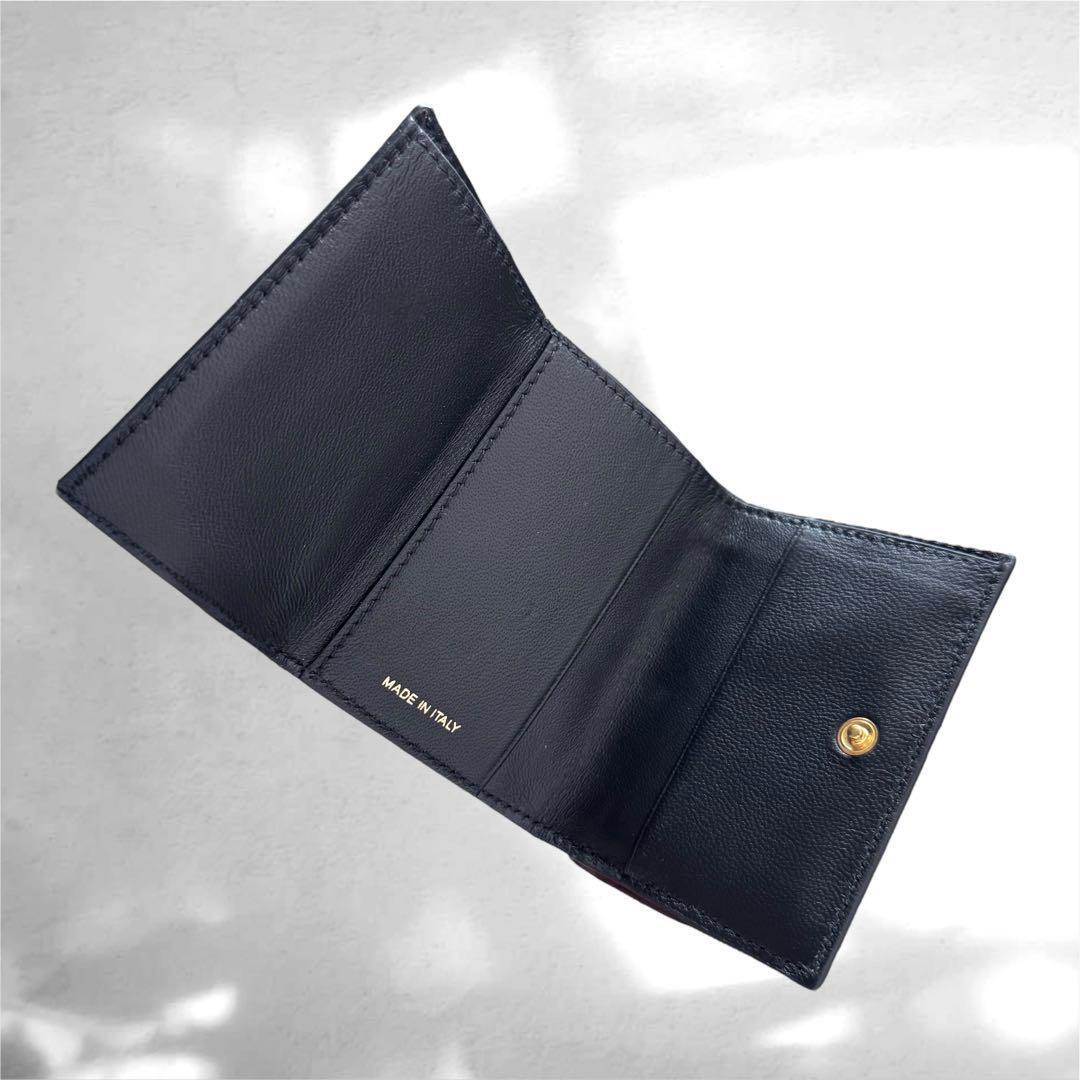 新品未使用★MARNI 三つ折り財布 ブラウン ピンク レッド マルニ　財布