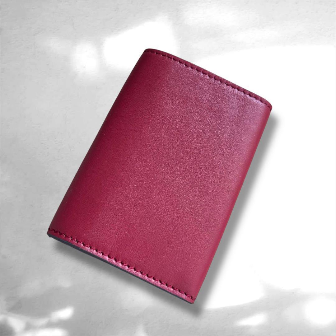 新品未使用★MARNI 三つ折り財布 ブラウン ピンク レッド マルニ　財布