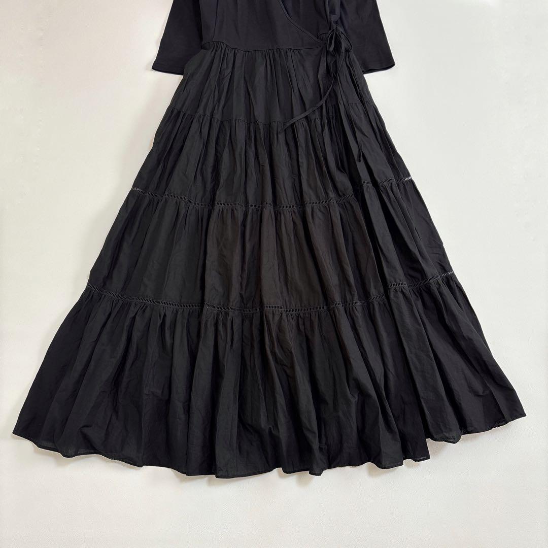 【美品✨】ボーダーズアットバルコニー バレリーナマキシドレスワンピース ブラック