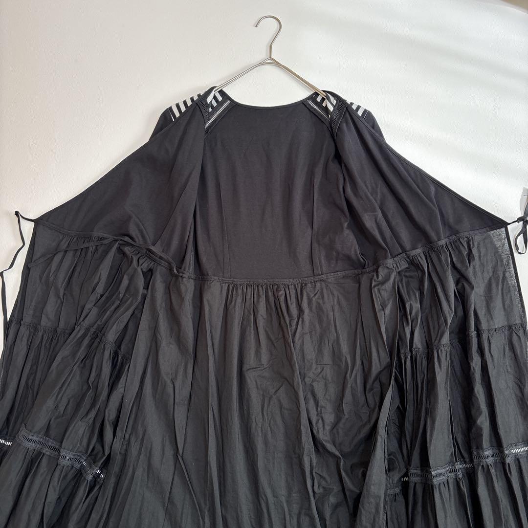 【美品✨】ボーダーズアットバルコニー バレリーナマキシドレスワンピース ブラック