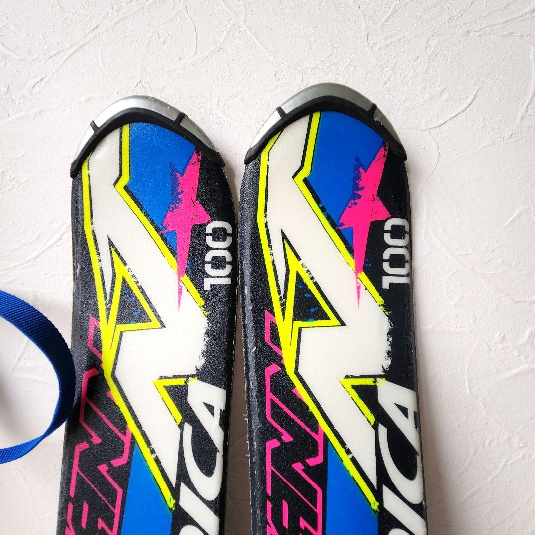 スキー板100、ビンディング、ストック、ブーツ21~22【KAZAMA】