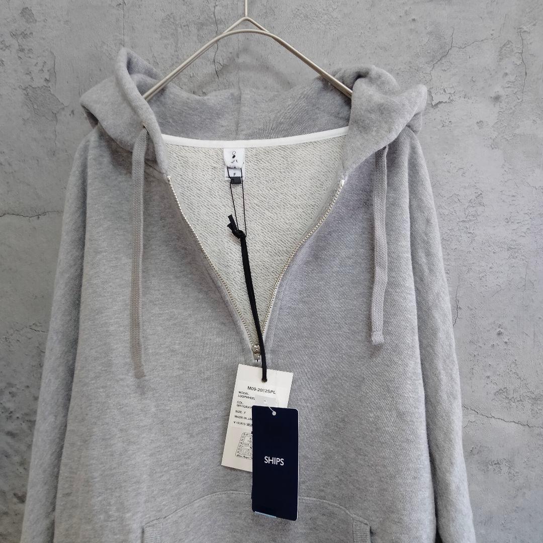 新品　シップス　モクティ　スウェット　パーカー　プルオーバー　ハーフジップ