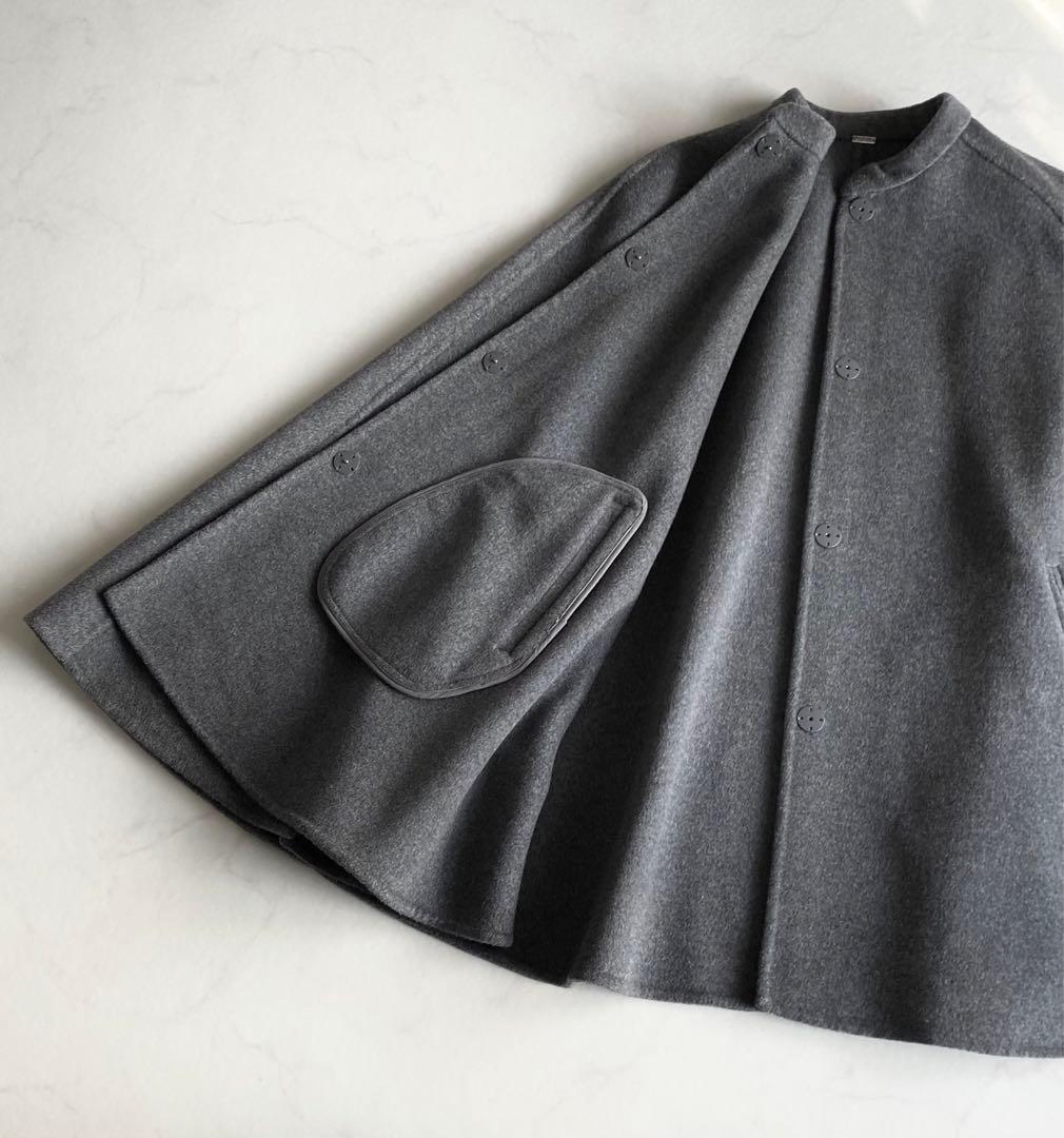 Mila Owen ウール混 スタンドカラーリバーケープコート 蛯原友里さん着用