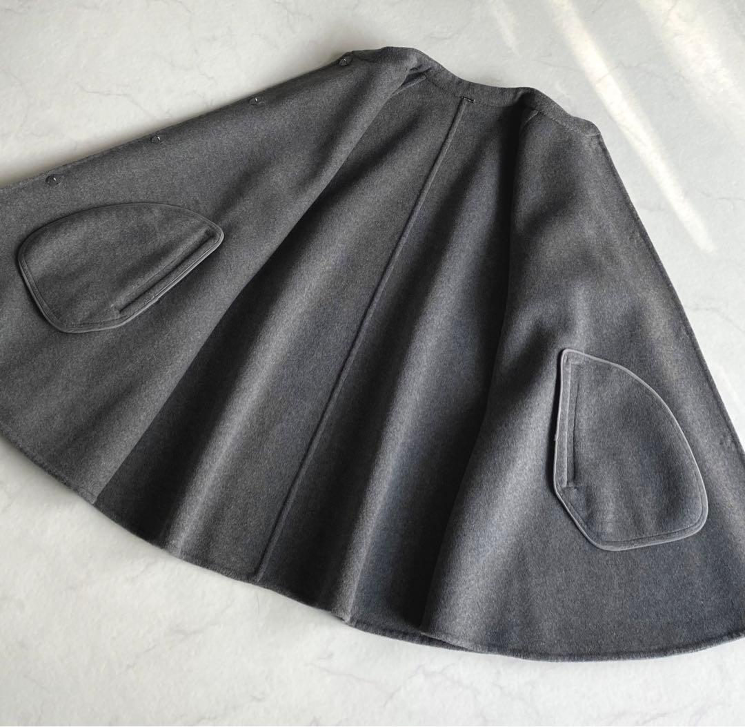 Mila Owen ウール混 スタンドカラーリバーケープコート 蛯原友里さん着用