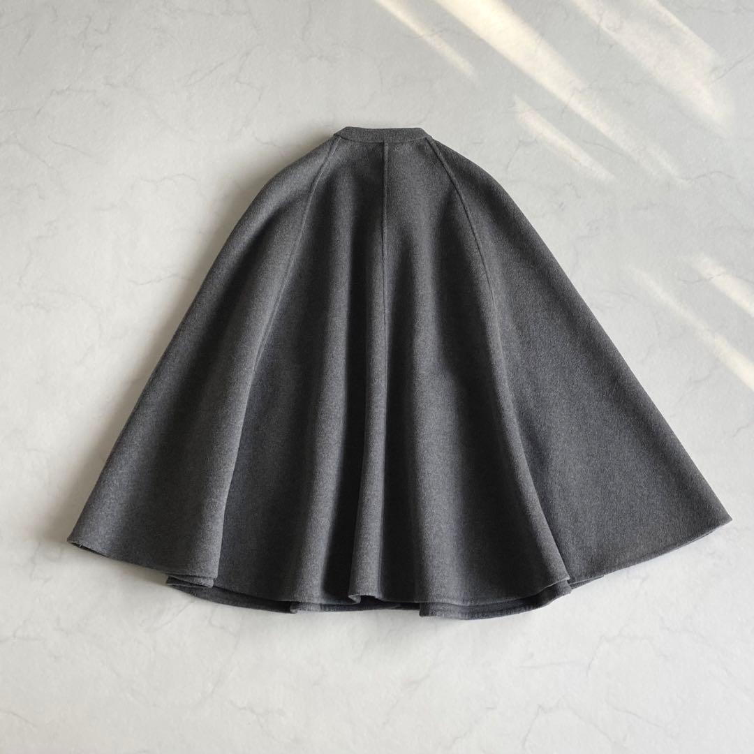 Mila Owen ウール混 スタンドカラーリバーケープコート 蛯原友里さん着用