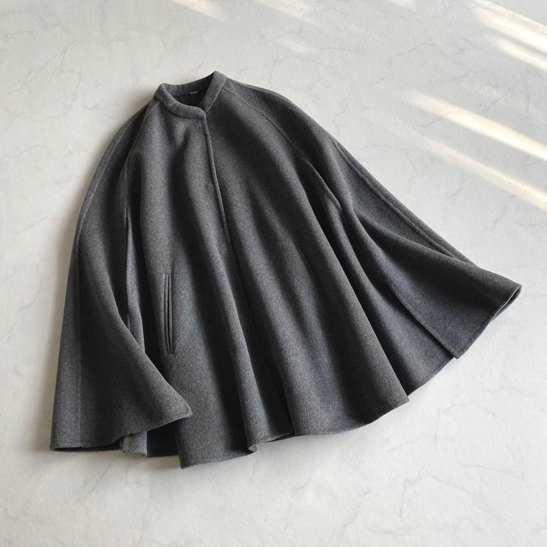 Mila Owen ウール混 スタンドカラーリバーケープコート 蛯原友里さん着用