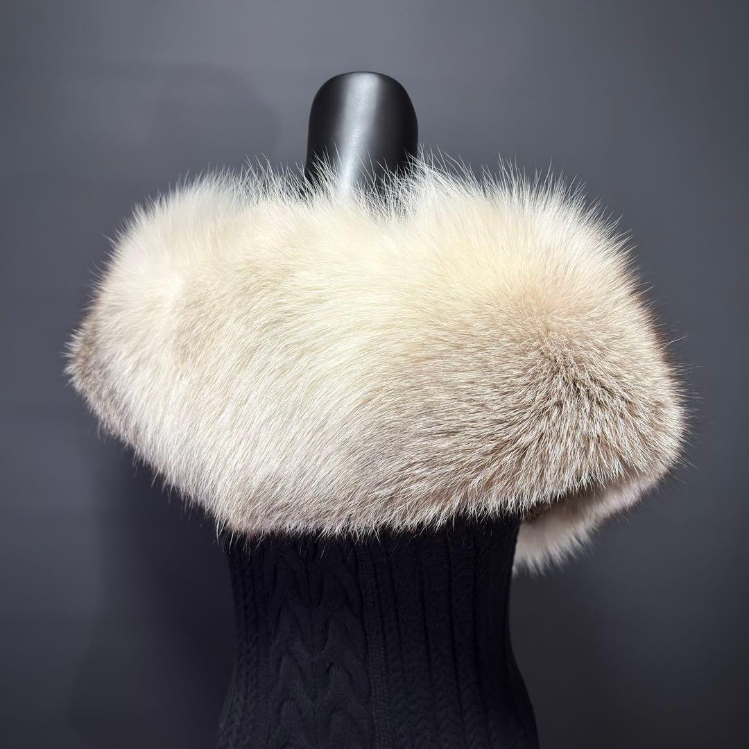 【白銀】SAGA FOX SELECTED ファーショール プラチナフォックス