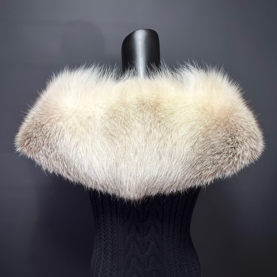 【白銀】SAGA FOX SELECTED ファーショール プラチナフォックス