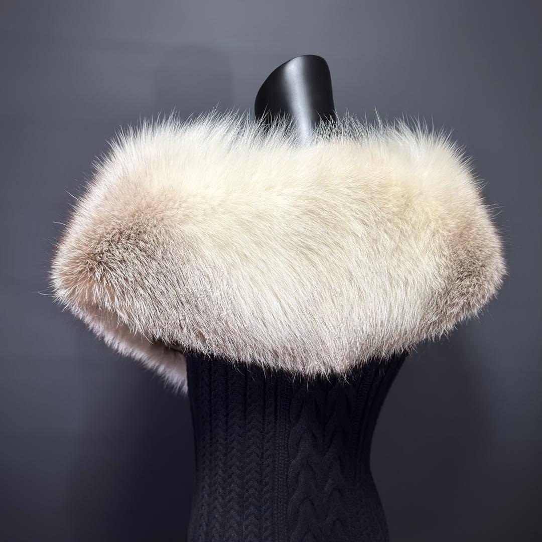 【白銀】SAGA FOX SELECTED ファーショール プラチナフォックス