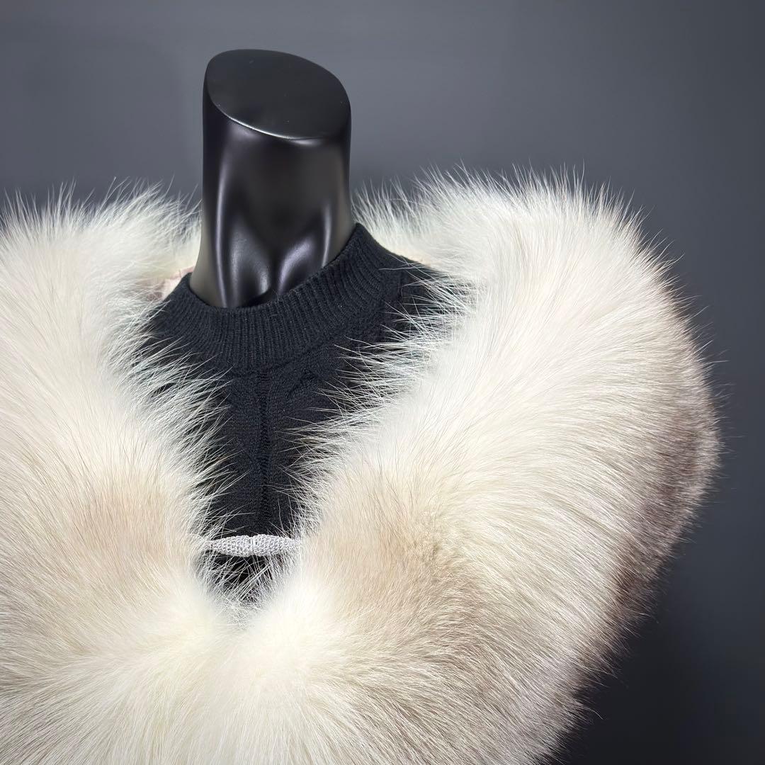 【白銀】SAGA FOX SELECTED ファーショール プラチナフォックス