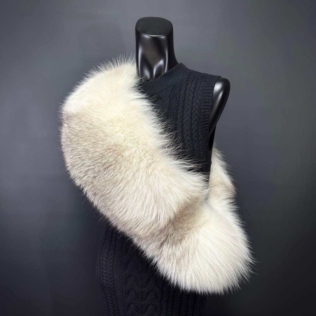 【白銀】SAGA FOX SELECTED ファーショール プラチナフォックス