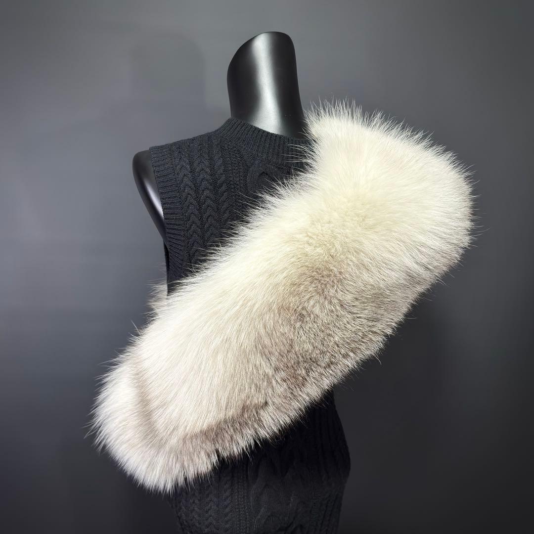 【白銀】SAGA FOX SELECTED ファーショール プラチナフォックス