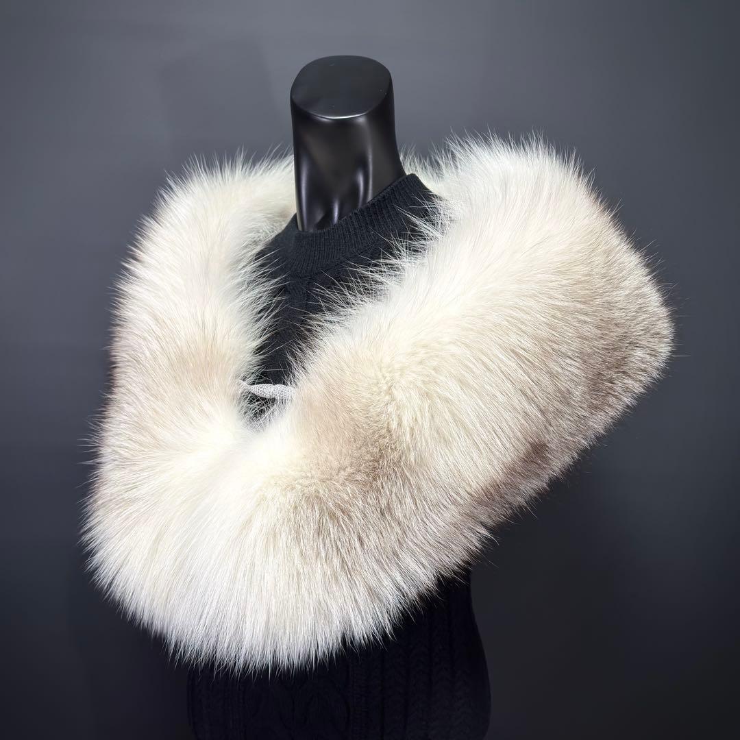 【白銀】SAGA FOX SELECTED ファーショール プラチナフォックス