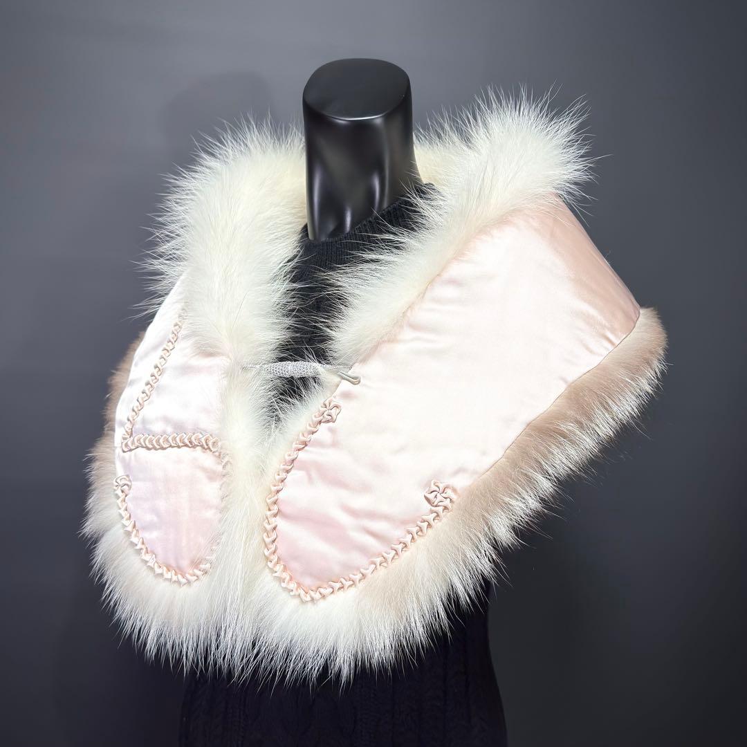 【白銀】SAGA FOX SELECTED ファーショール プラチナフォックス