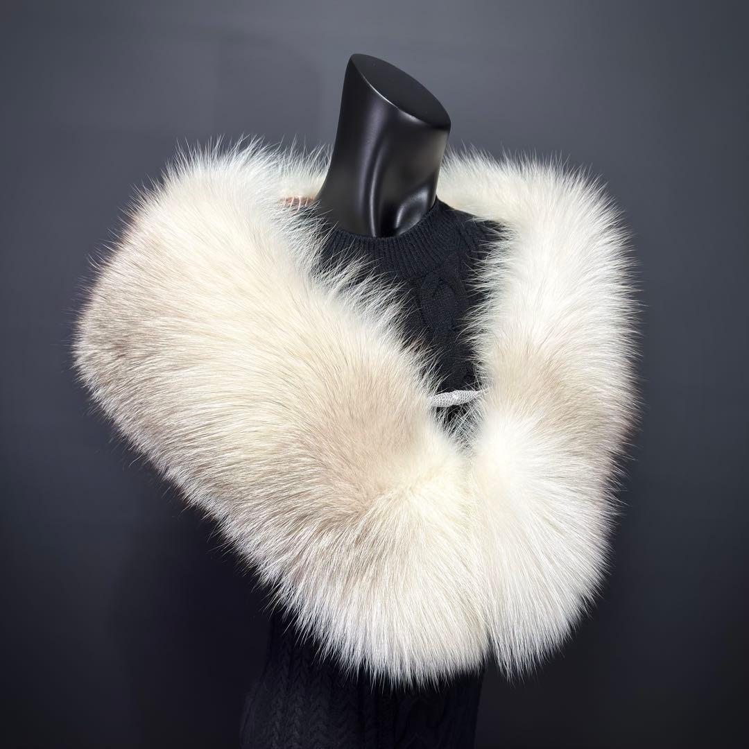 【白銀】SAGA FOX SELECTED ファーショール プラチナフォックス