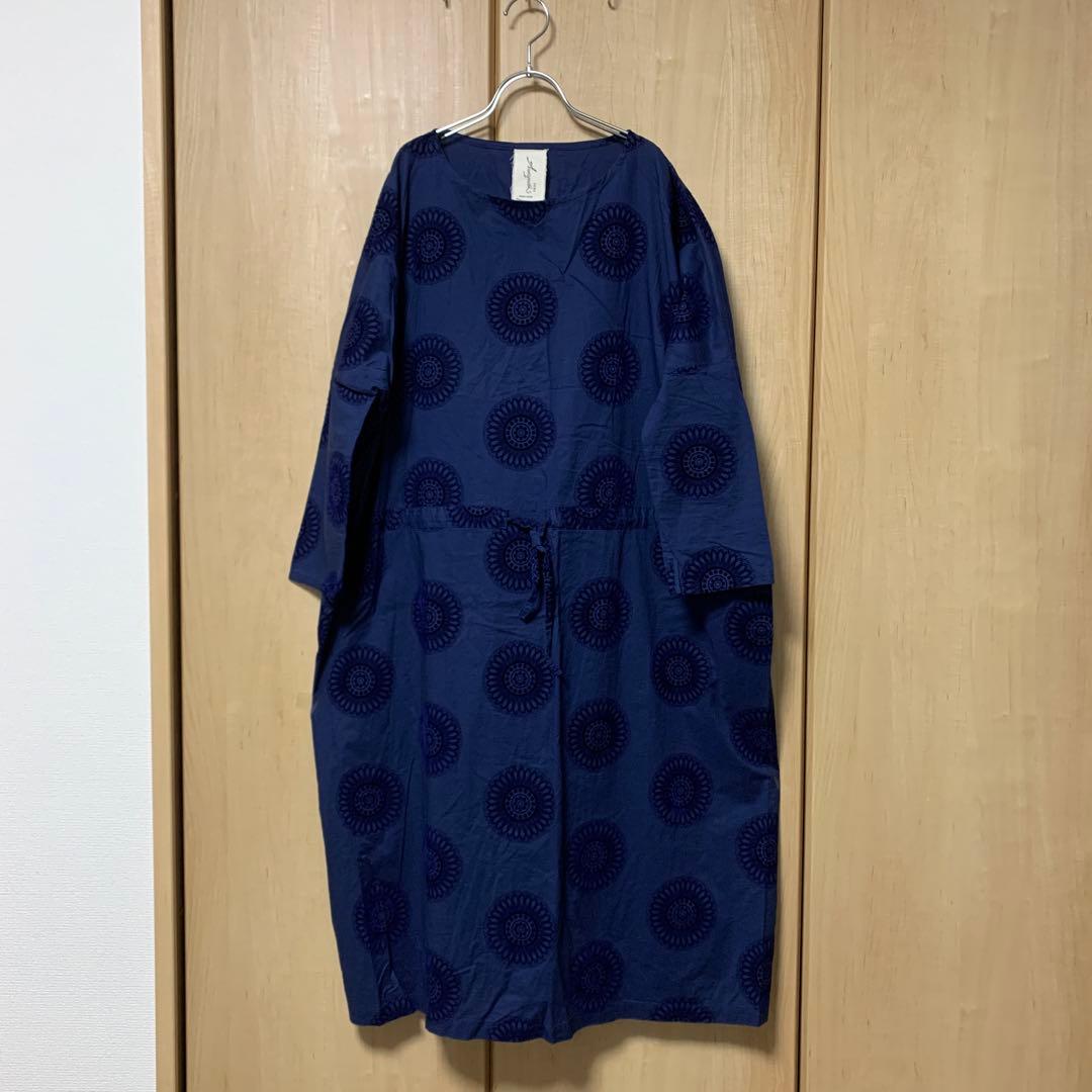 【美品】イチアンティークス ワンピース フロッキープリント