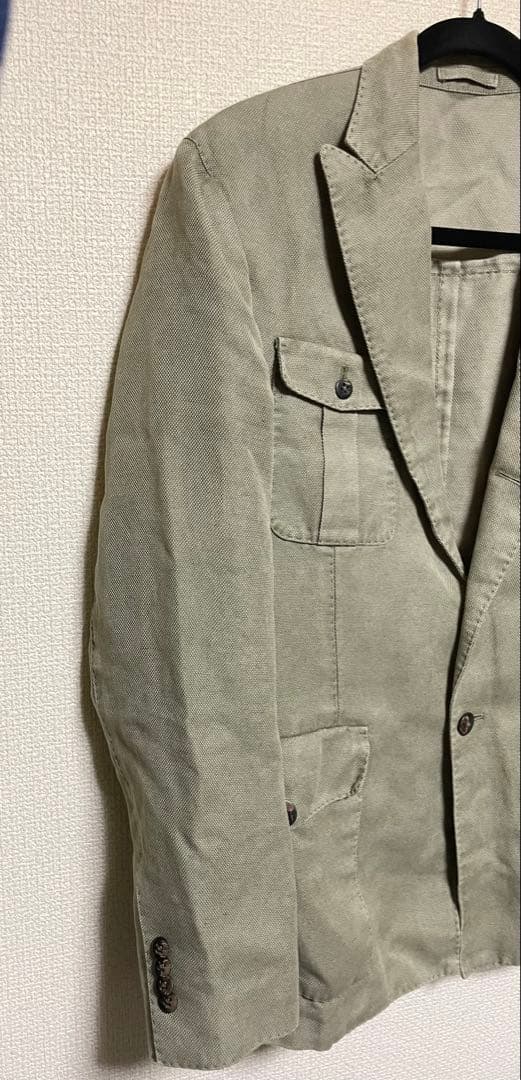 ラルディーニ サファリジャケット タリアトーレ コットンリネン 50