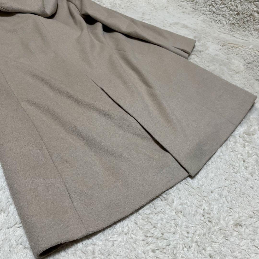 23区 大きめ　アンゴラ混　ロングコート　フード　フーデットコート　3XL 46