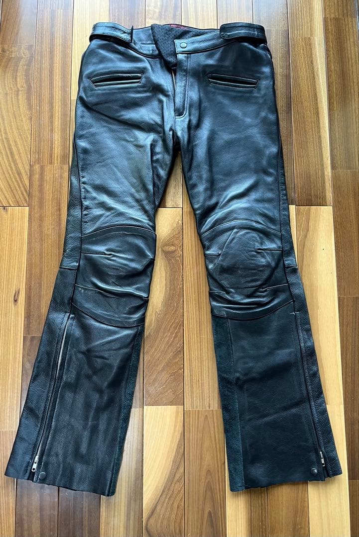 ライティングレザーパンツ　アウトブーツタイプ　ヘンリービギンズ