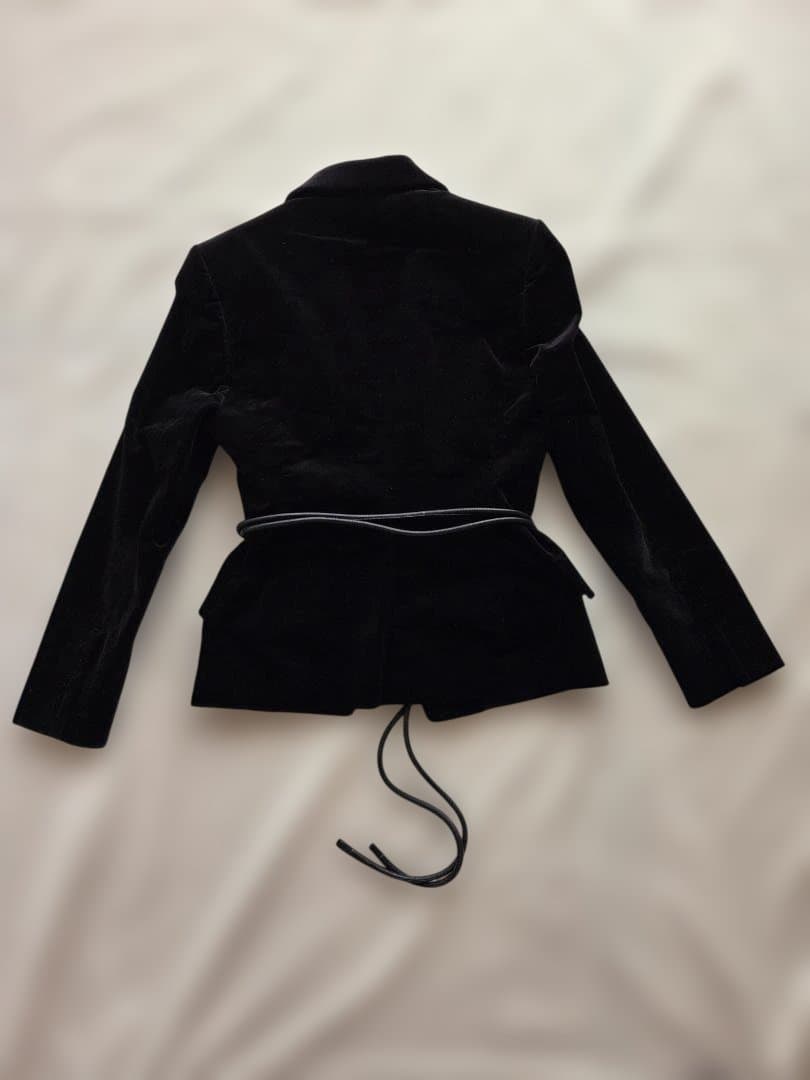 GUCCI 黒 ベルベット テーラードジャケット