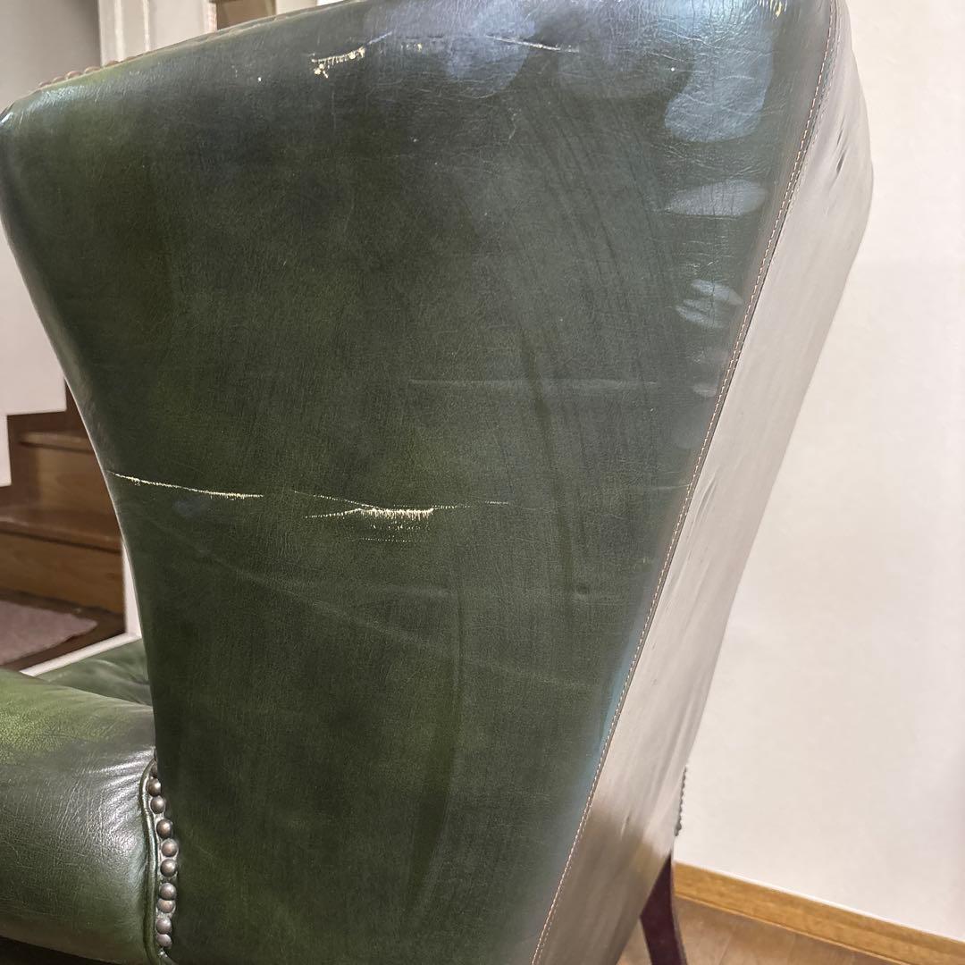 MASAYO  グリーンレザー ハイバックチェア