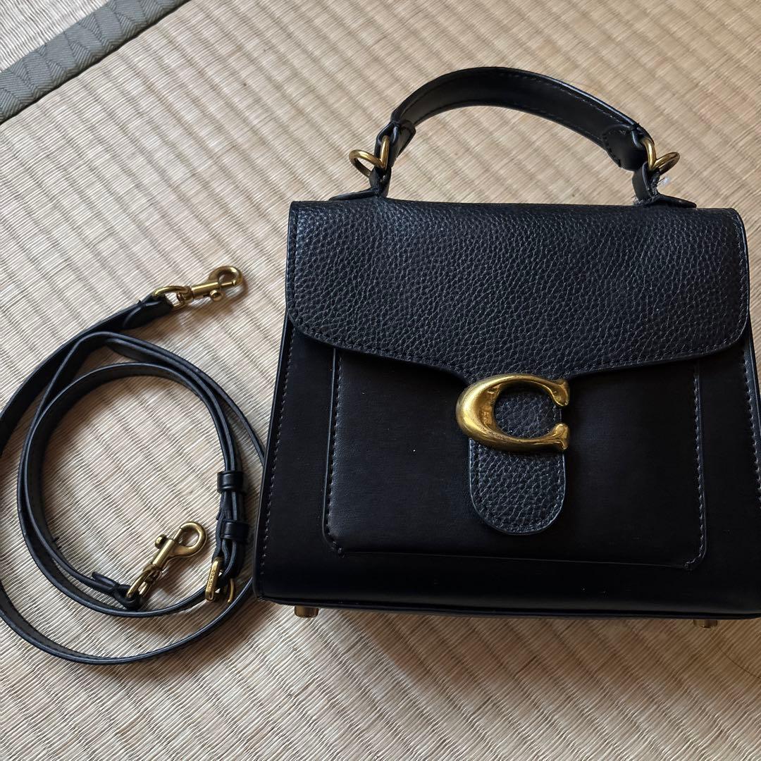 COACH コーチ　ハンドバッグ　ブラック　黒　ショルダー　シンプル