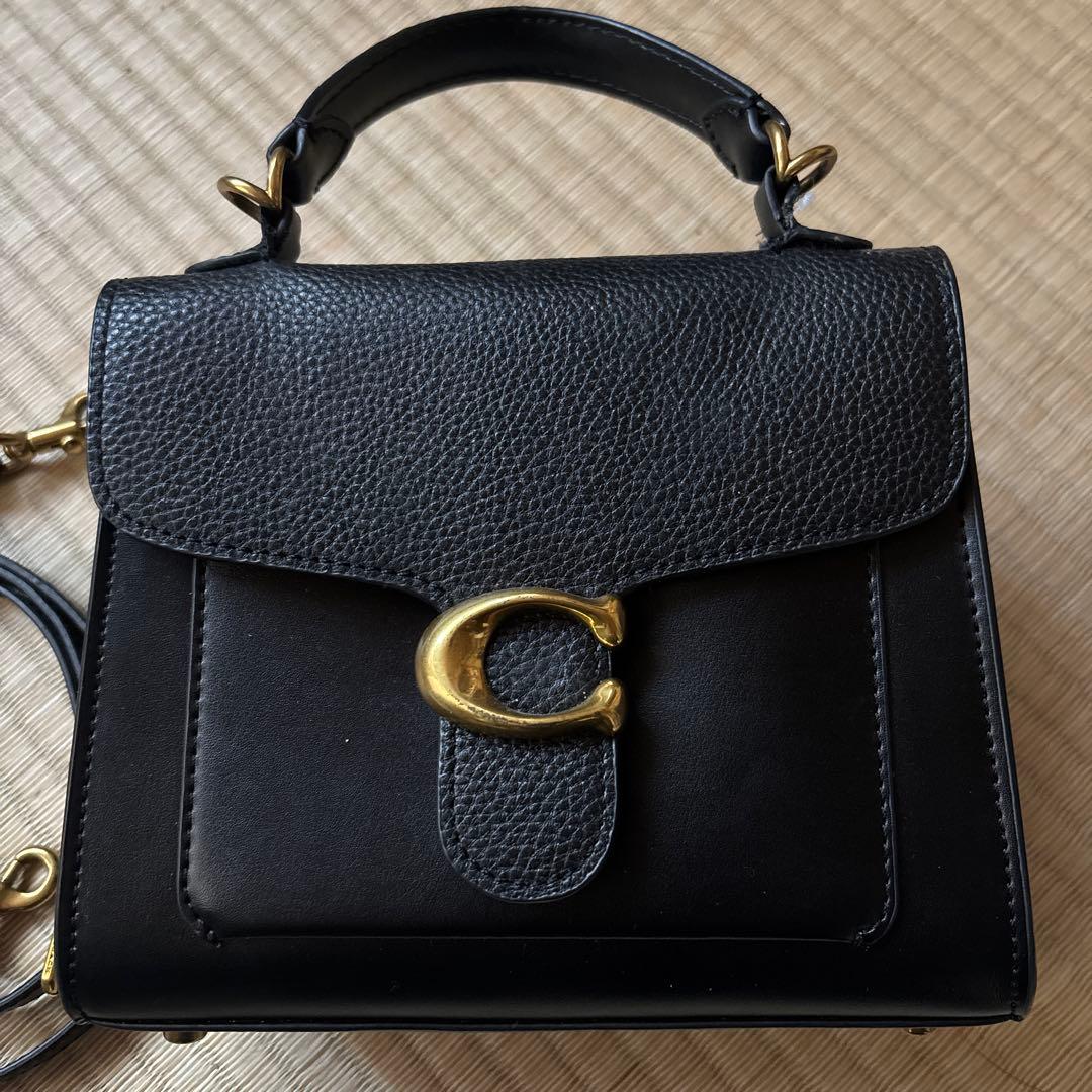 COACH コーチ　ハンドバッグ　ブラック　黒　ショルダー　シンプル