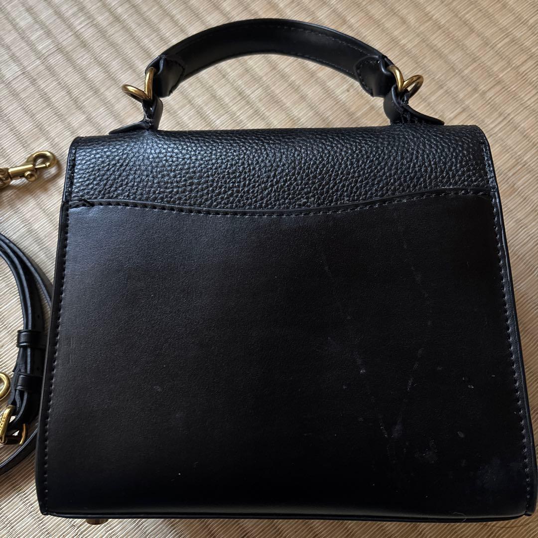 COACH コーチ　ハンドバッグ　ブラック　黒　ショルダー　シンプル