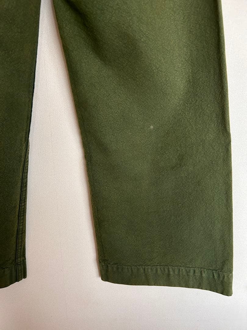 JESSE KAMM ハイウエスト ワイドレッグパンツ カーキ