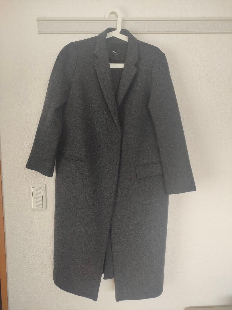 Plage グレー チェスターコート ロング丈