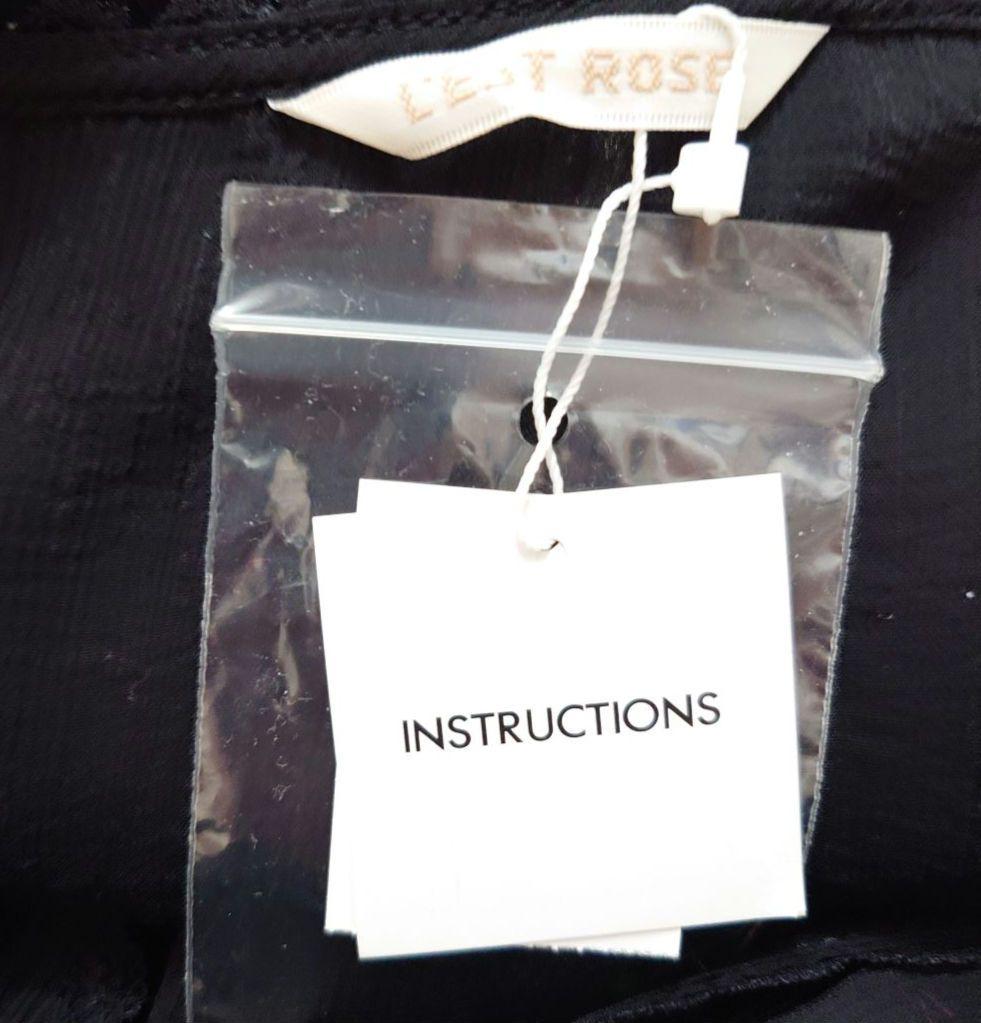 新品 タグ付き シフォン レースチュニック ブラック