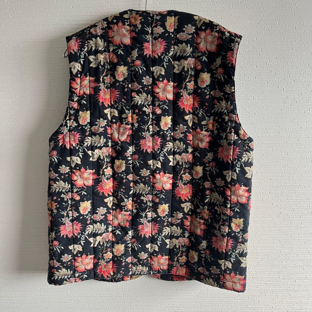 SOIL 60s FLOWER VNECK VEST キルト　中綿ベスト　ソイル