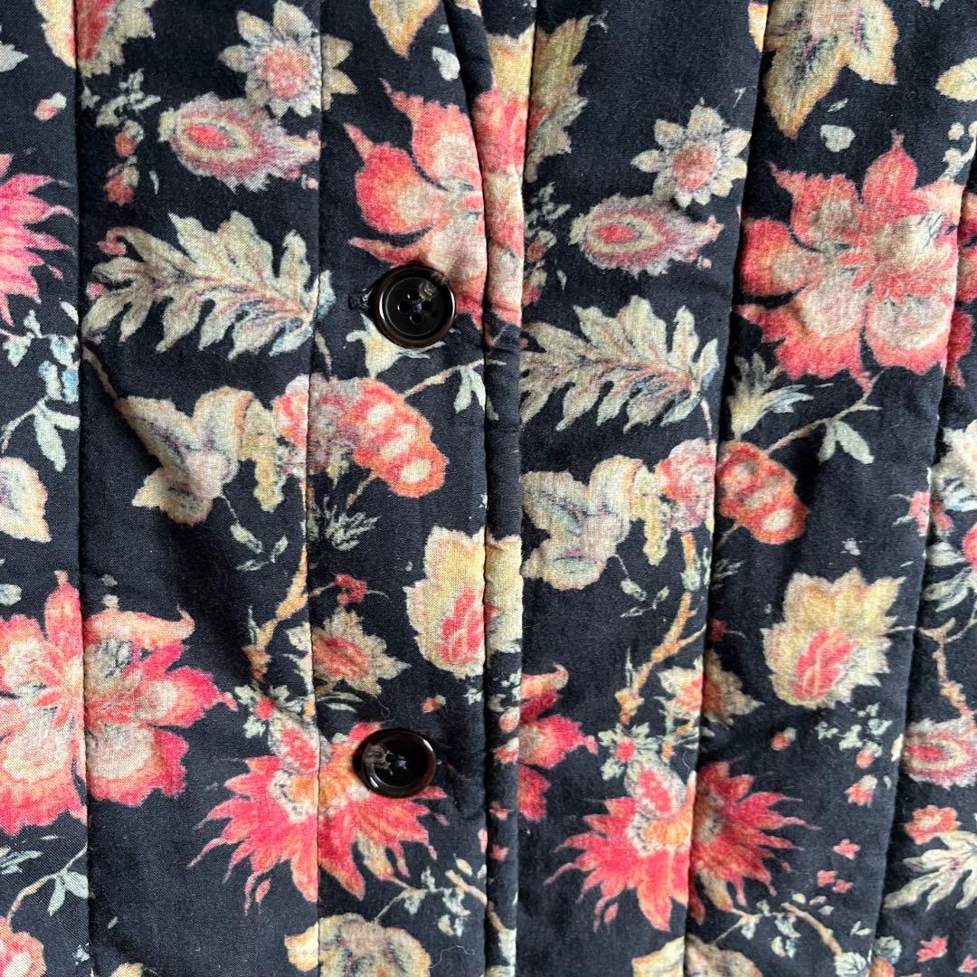 SOIL 60s FLOWER VNECK VEST キルト　中綿ベスト　ソイル