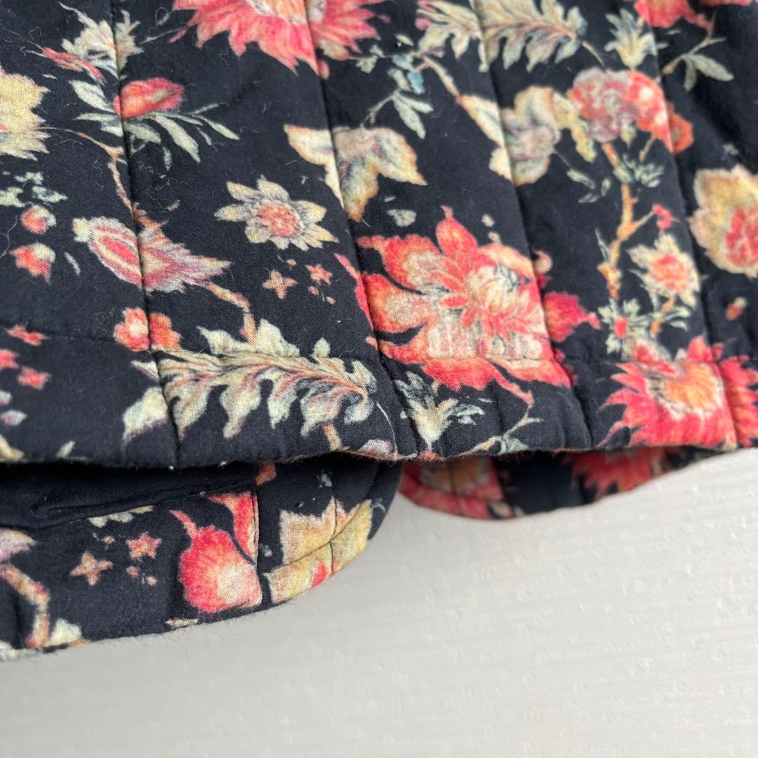 SOIL 60s FLOWER VNECK VEST キルト　中綿ベスト　ソイル