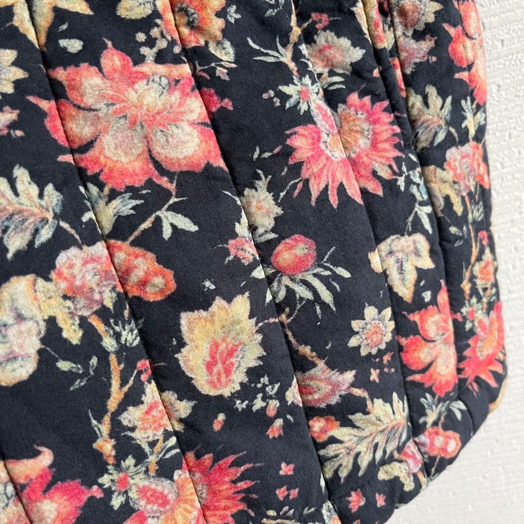 SOIL 60s FLOWER VNECK VEST キルト　中綿ベスト　ソイル