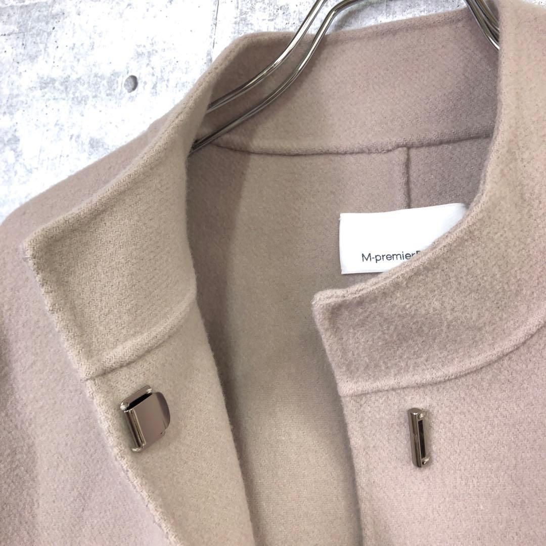 M-premier BLACK 古着 ウール リバーフレアケープコート アウター