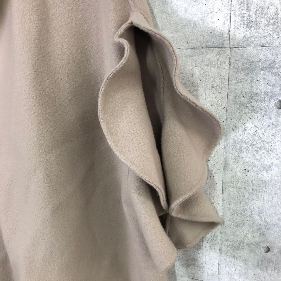 M-premier BLACK 古着 ウール リバーフレアケープコート アウター