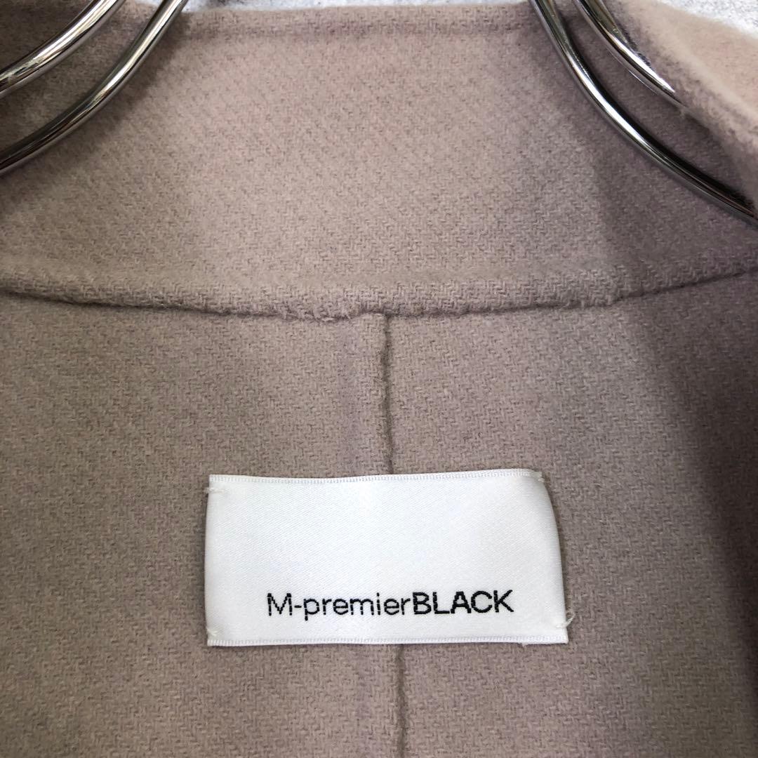 M-premier BLACK 古着 ウール リバーフレアケープコート アウター