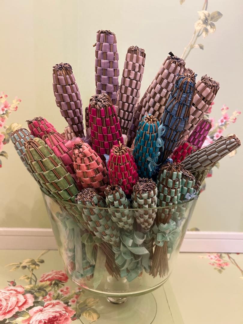 ラベンダースティック　60本　ベルベットリボン訳あり