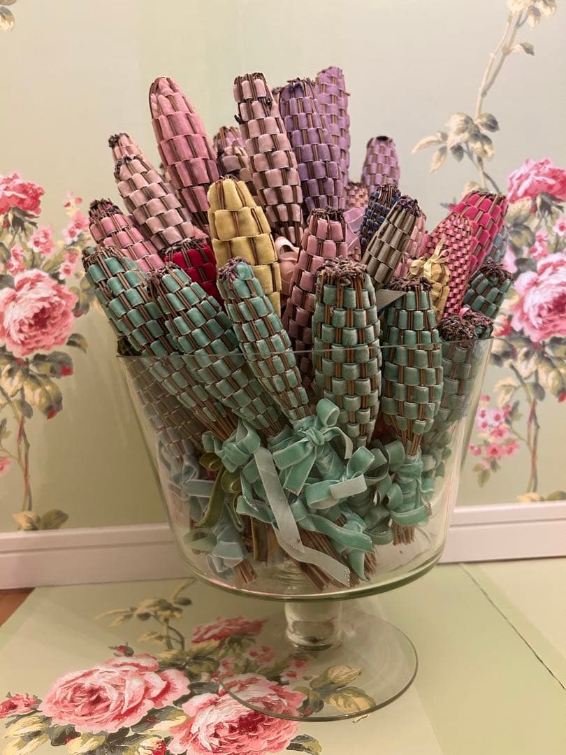 ラベンダースティック　60本　ベルベットリボン訳あり