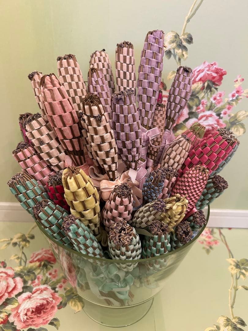 ラベンダースティック　60本　ベルベットリボン訳あり