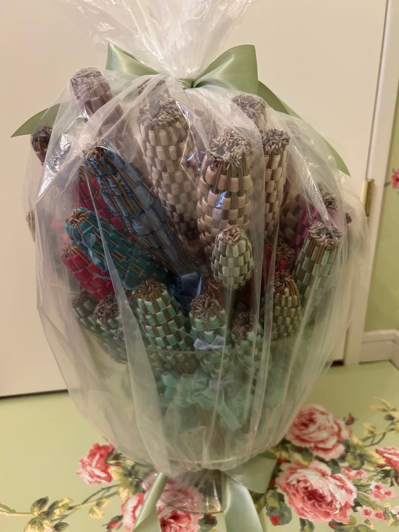 ラベンダースティック　60本　ベルベットリボン訳あり