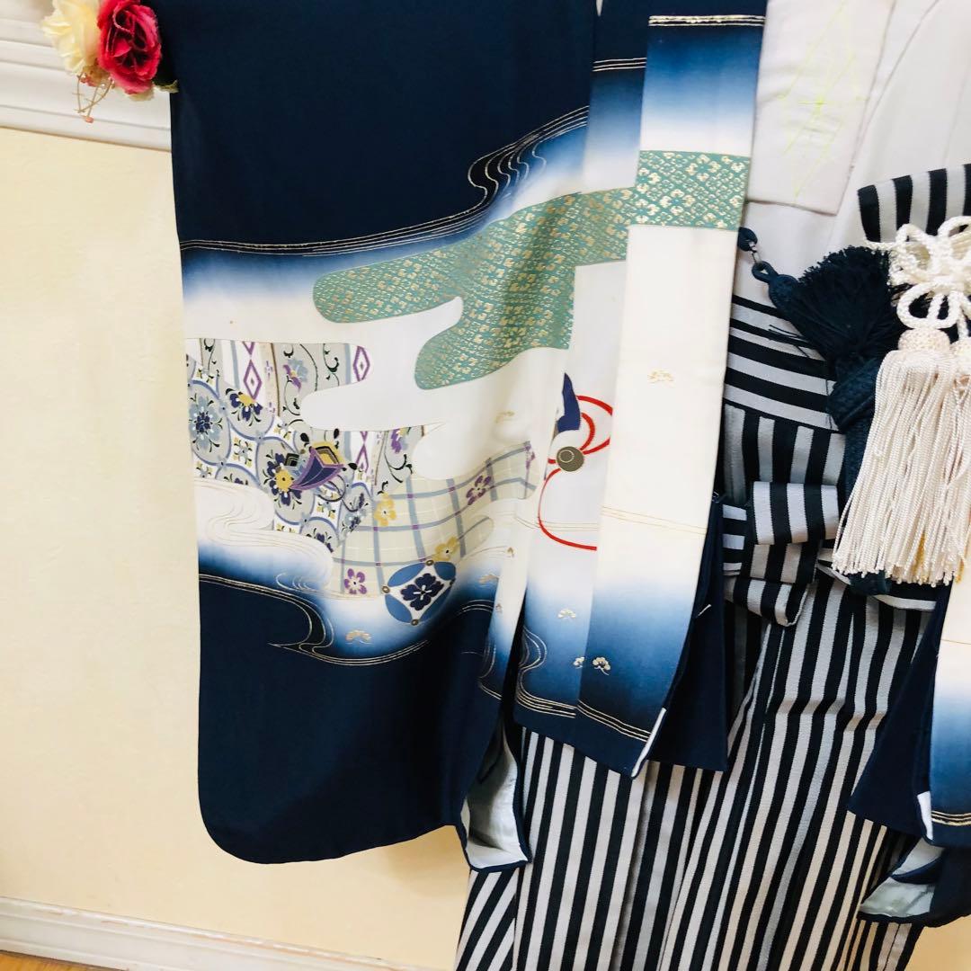 七五三 五歳‼️黒地 豪華男の子 鷹完全️フルセット‼️お家から揃え無 逸品‼️