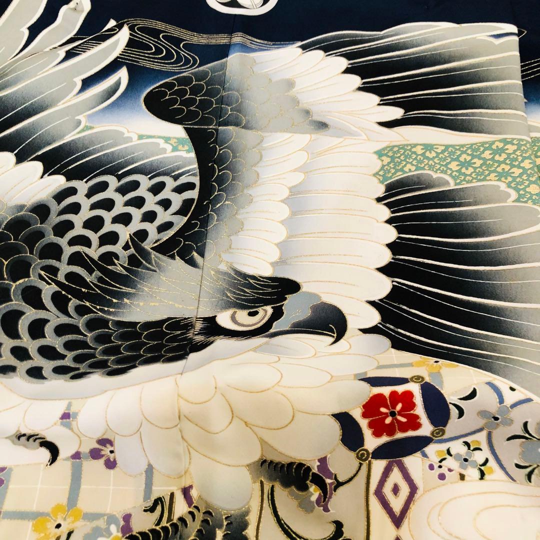 七五三 五歳‼️黒地 豪華男の子 鷹完全️フルセット‼️お家から揃え無 逸品‼️