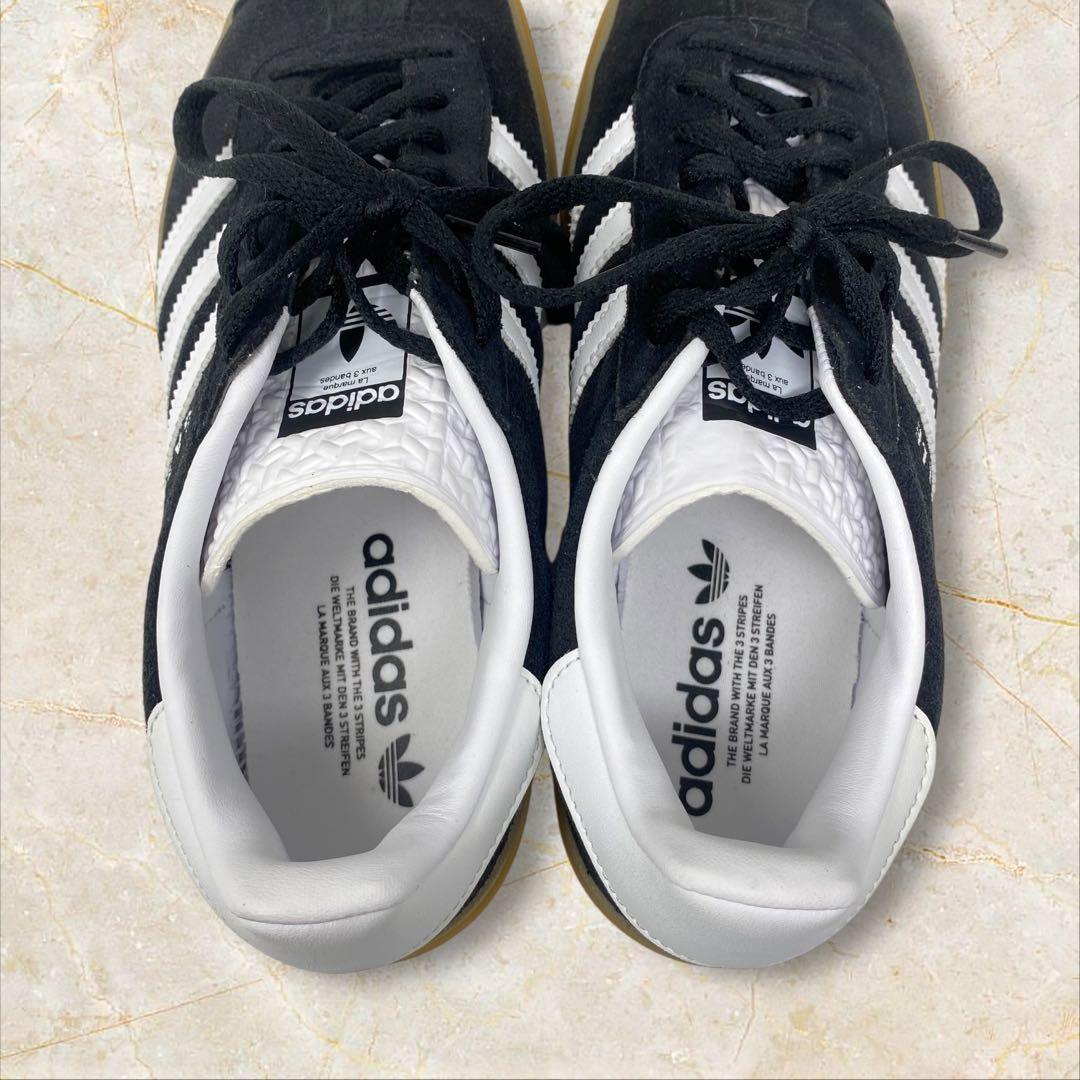 未使用 adidas ガゼル ボールド アディダス 厚底 24.5 ブラック 黒