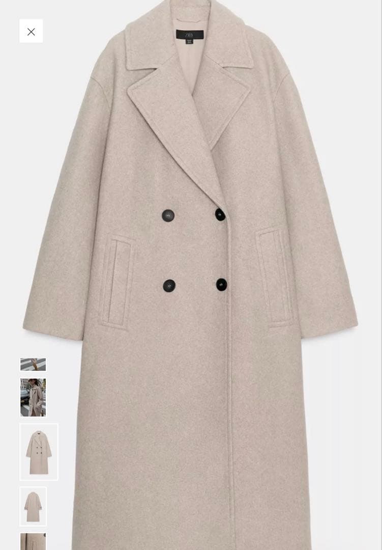 ZARA ロングコート ベージュ