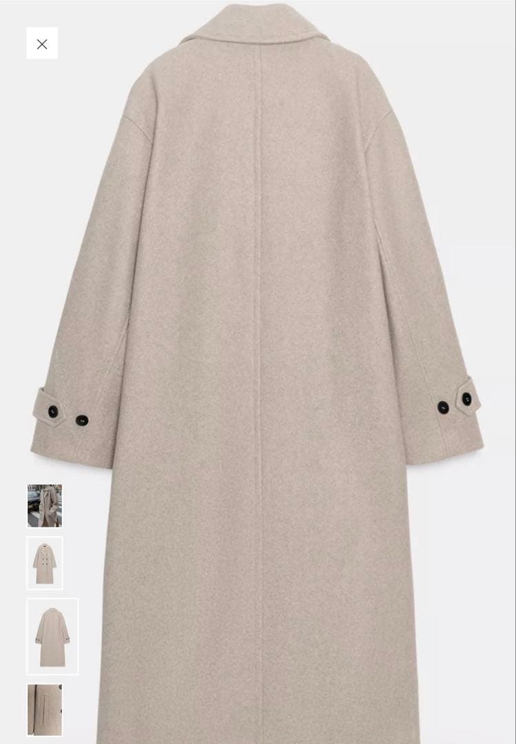 ZARA ロングコート ベージュ